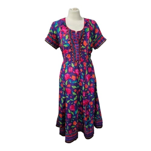 Biba pink green orange floral - green,