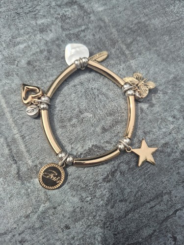 Biba gold tone charm - tone, bracelet