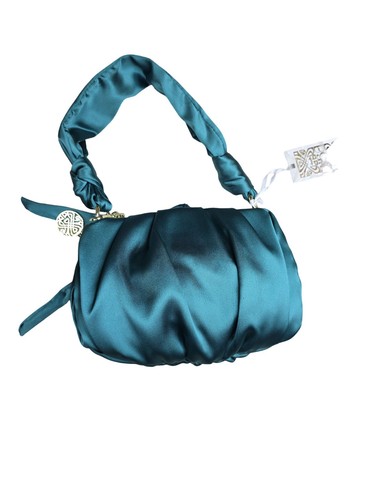 Biba teal satin pouch - teal,