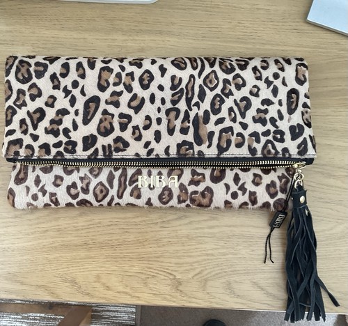 Biba leopard print foldover - biba,