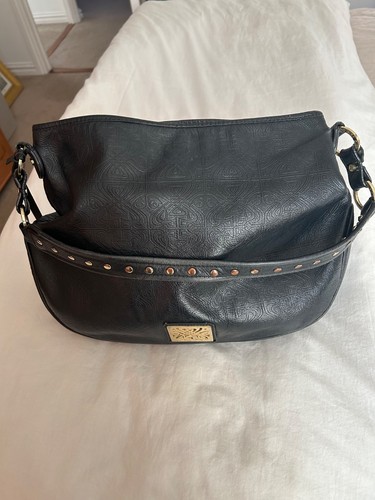 Biba handbag black leather - handbag,